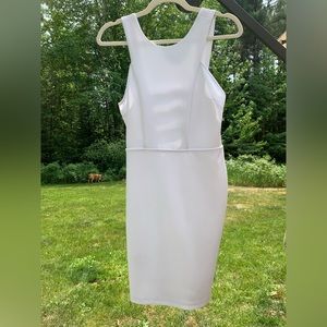BOGO Forever 21 Cool White Bodycon Mini Dress Large EUC